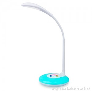 Etekcity LED Desk Lamp with Flexible Gooseneck Adjustable Brightness Level Night Light 1000mAh Rechargeable Eye-caring Colorful Table Light with USB Port Touch Control (256 Base Color) - B017GPB09Q