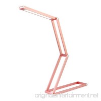 Foldable LED Desk Lamp ANTIEE USB Rechargeable Portable Dimmable Table Lamp Eye-Care Aluminum Alloy Light for Reading Studying Camping Home Office Bedtime (Rose Gold) - B07519W6CN