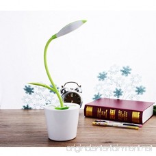 FURNIZONE Cute Desk Lamp Kids Night Light Flexible Dimmable Touch Lamp Bedside Book Light Study Lamp with Pencil Holder USB Rechargeable Green - B073B7DCLQ