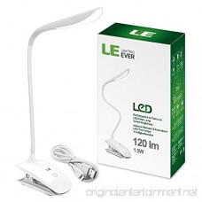 LE Dimmable Desk Lamp Rechargeable Clip LED Desk Lamp 14 LEDs Gooseneck LED Portable Reading Book light 3 Dimming Level Touch Sensitive Table Lamp USB Cord Included Daylight White Study Lamp - B0197XB2WA