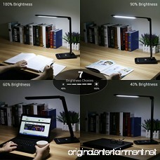 LE Dimmable LED Desk Lamp 7 Dimming Levels Eye-care 8W Touch Sensitive Daylight White Folding Desk Lamps Reading Lamps Bedroom Lamps (Black) - B00MHLIGCY