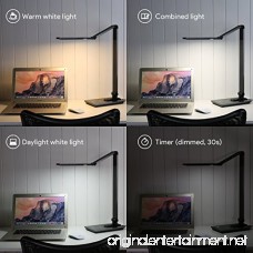 LE LED Dimmable Desk Lamp Metal Table Light with Touch Control Reading Working Lamp with 5V/2A USB Charging Port 3-level Eye-Caring Modes Adjustable Memory Function Perfect for Home Office Hotel - B075F29TG3