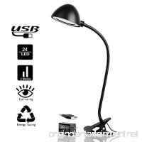 LED Clip on Desk Lamp - PREMIUM 18" Clip Lamp/USB Adapter Included/Two Modes Brightness - B01L4BL0E8