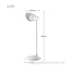 LED Desk Lamp Flexible Gooseneck Table Lamp Dimmable Office Reading Lamp with USB Charging Port Rechargeable 3 Brightness Levels White - B07DN8XDSH