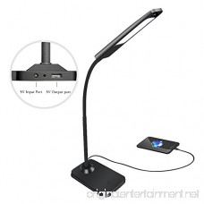 LED Desk Lamp Reading Light - HQOON Eye-care Bed Reading Lamp Including USB Charging port Touch Control 3 Lighting Modes Idea for Bed Table Office and Study Use - B073F4XNHQ