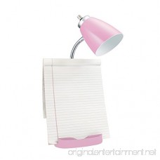 Limelights LD1057-PNK Gooseneck Organizer Desk Lamp with Ipad Tablet Stand Book Holder and Charging Outlet Pink - B076PSQ6S6