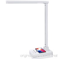 MEIKEE LED Desk Lamp Table Lamps 4 Lighting Modes with 4 Brightness Levels  1 Hour Timer Memory Function Touch Control with USB Port & Wireless Charging for iPhoneX/8/8P and Android Qi Enable Device - B07DLWQ53Y
