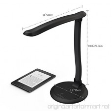 MoKo Dimmable LED Desk Lamp Portable with Rechargeable Battery Eye-caring Working/Reading/Studying Table Lamp Continuously Dimmable Touch Control Adjustable Arm Black - B01AJOXMYC
