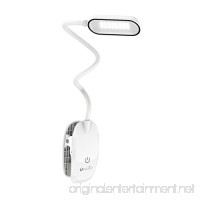 OxyLED Eye-care LED Desk Lamp  USB Rechargeable Vertical Clip Lamp with Flexible Gooseneck for Student  Dormitory  5W  White  T36 - B076D51GH8