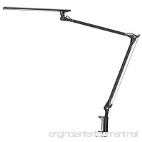 Phive LED Desk Lamp  Architect Task Lamp  Metal Swing Arm Dimmable Drafting Table Lamp with Clamp (Touch Control  Eye-Care Technology  Highly Adjustable Office  Craft  Studio  Workbench Light) Black - B071ZFL133