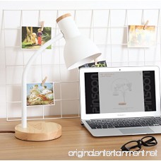 Pinsoon Desk Lamp Led Desk Lamp with Flexible Goose-Neck Bedside Table Lamp for Bedroom Study and Office 2 Bulbs in White and Warm White - B079JSH81L