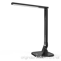 RMJ Dimmable LED Desk Lamp RMJ-1000A  4 Working Mode with 5-Levels Dimmer  Touch Control  1-Hour Auto-off Timer  5V/1A USB Charging Port  Black - B0714KST8G