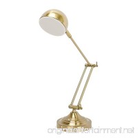 SUNLLIPE LED Swing Arm Desk Lamp 7W Touch Control Stepless Dimmable Eye Caring Table Reading Task Lamp with Rotatable Head and Height Adjustable (Antique Brass Finish) - B073S127S8