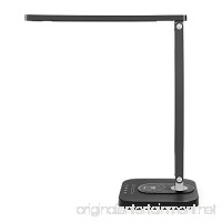TaoTronics LED Desk Lamp with Qi Wireless Fast Charger  USB Charging Port  5 Color Temperatures & 5 Brightness Levels  Night Light Mode  1 Hour Timer  12W  Black  Philips Enabled Licensing Program - B07D312DVP