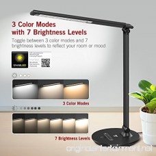 TaoTronics TT-DL034 LED Desk Dimmable Table Lamp Office Light with Memory Function 3 Color Modes and 7 Brightness Levels Touch Control Official Member of Philips Enabled Licensing Program - B076SYT132