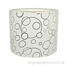 Aspen Creative 31088 Transitional Hardback Drum (Cylinder) Shaped Spider Construction Lamp Shade in White 12 Wide (12 x 12 x 10) - B071YBMSFT