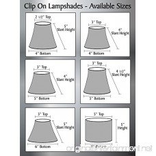 Aspen Creative 32107-2 Small Hardback Empire Shape Chandelier Clip-On Lamp Shade Set (2 Pack) Transitional Design in White 6 bottom width (3 x 6 x 5) - B071D3PNRC