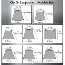Aspen Creative 32862-2 Small Hardback Empire Shape Chandelier Clip-On Lamp Shade Set (2 Pack) Transitional Design in White 5 Bottom Width (4 x 6 x 5) - B078GQG4Q3