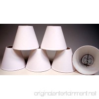 Creative Hobbies Small 4 Inch Cream Color Linen Fabric Lamp Shades for Chandeliers Sconces Window Candles Clip onto Small Teardrop Shaped Candelabra Bulbs (Pack of 6 Shades) - B00DG8TD9M