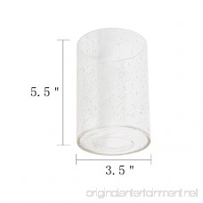 Eumyviv A00001 Cylinder with Bottom Clear Bubble Glass Lamp Shade - B077VQND4F