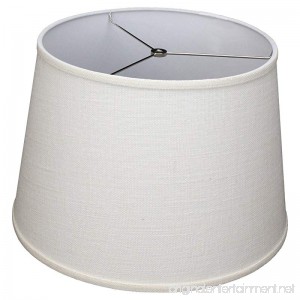 FenchelShades.com Lampshade 14 Top Diameter x 18 Bottom Diameter x 12 Slant Height with Washer (Spider) Attachment for Lamps with a Harp (Burlap Off White) - B06XGTY5SQ