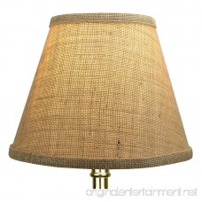 FenchelShades.com Lampshade 5 Top Diameter x 9 Bottom Diameter x 7 Slant Height with Clip-On Attachment for Standard Edison-Style Lightbulb (Burlap Natural) - B06XD1NK3R