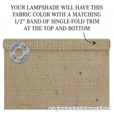 FenchelShades.com Lampshade 5 Top Diameter x 9 Bottom Diameter x 7 Slant Height with Clip-On Attachment for Standard Edison-Style Lightbulb (Burlap Natural) - B06XD1NK3R