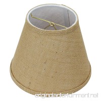 FenchelShades.com Lampshade 5" Top Diameter x 9" Bottom Diameter x 7" Slant Height with Clip-On Attachment for Standard Edison-Style Lightbulb (Burlap Natural) - B06XD1NK3R