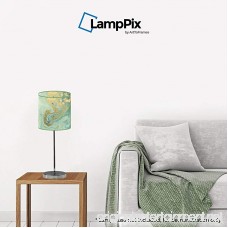 LampPix 10 Inch Custom Printed Table Desk Lamp Shade Marble Green (Spider Fitting) - B074B5DYST
