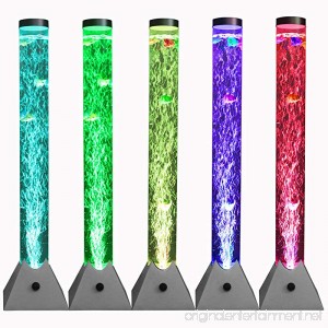 Large LED Bubble Tube floor lamp with Changing Colors Light Colorful Lamp for Living Room & Bedroom & Office with Plastic Fish (100cm Length 10cm Diametert) - B01MSJBTW7
