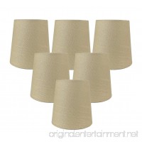 Meriville Set of 6 Maize Linen Clip On Chandelier Lamp Shades  3.5-inch by 4.5-inch by 4.5-inch - B01N2Z0XWP