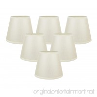 Meriville Set of 6 Parchment Paper Chandelier Lamp Shades  4-inch by 6-inch by 5-inch Clip On - B01JYQOJ20
