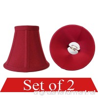 Mestar Decor Set of 2 Mini Bell Red Lamp Shade Lampshade 5H Clip On Style for Chandeliers Wall Sconces Accent Lamps Beautiful Lighting Decor - Red (2pcs) - B07742737P