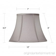 Pewter Gray Bell Lamp Shade 7x12x9 (Spider) - B00YEG0NDK
