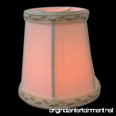 Royal Designs (6 Pack) 4 Deep Empire Chandelier Lamp Shade with top and bottom Designer Trim Eggshell 3 x 4.25 x 4.25 (DCS-113EG-6) - B00JVYH4LO