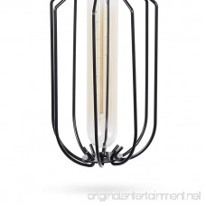Rustic State Drop Vintage Design Metal Light Cage Guard – Decorative Lamp Shade Black - B07B3WG74Q