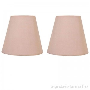 Upgradelights 5 Inch Set of 2 Mini Chandelier Shade Pink Silk Lamp Shade Clip On 2.5x5x4 - B00WIM8MI0