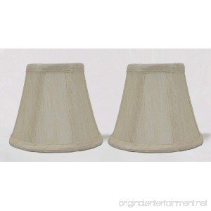 Urbanest 1100852a Set of 2 Cream Chandelier Mini Lamp Shades 5-inch Bell Clip On - B00ESK20CO