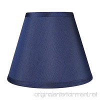 Urbanest Coolie Hardback Lampshade  Faux Silk  5-inch by 9-inch by 7-inch  Navy Blue  Spider Washer Fitter - B06XWGJZJN