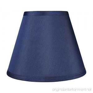 Urbanest Coolie Hardback Lampshade Faux Silk 5-inch by 9-inch by 7-inch Navy Blue Spider Washer Fitter - B06XWGJZJN