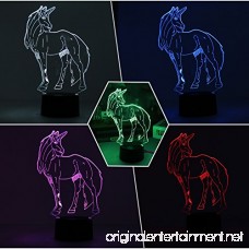 WHATOOK 3D Lamp Unicorn Night Light Touch Table Desk Lamp 7 Color Change Optical Illusion lamp Led USB Charging Battery Operated light as Christmas Gifts Decor Light for Desk Table Home Office - B074Y1RN9V