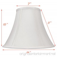 White Bell Hand Made Fabric Lampshade  7" x 14" x 11"  (Spider) (Pack of 1) - B06XD6H8R7
