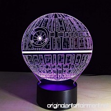 3D Lamp Death Star (newest model) Table Lamp Optical Illusion Visual Led Night Light for Star Wars Elstey 7 Colors with Acrylic Plate& ABS Base& USB Charge Touch Sensitive Switch Lights - B075MX6XPF