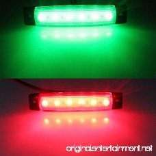 3W 200~300lm Side Front Marker Indicator Light Lamps For Truck 6 LED Lights DC 12/DC 24V 2PCS (Color : Green Size : 12V) - B07FF82JZ6