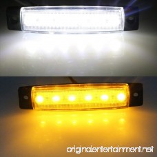 3W 200~300lm Side Front Marker Indicator Light Lamps For Truck 6 LED Lights DC 12/DC 24V 2PCS (Color : White Size : 12V) - B07FF5T3L1