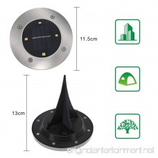 4 LED Solar Light Outdoor Ground Water-resistant Path Garden Landscape Lighting Yard Driveway Lawn Pond Pool Pathway Night Lamp (Color : Warm white) - B07FF3QJDN