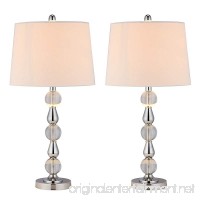 CO-Z Crystal Table Lamp Set of 2  Tall White Fabric Shade K9 Crystal Ball Base Desk Lamp for Living Room Bedroom Bedside Console - B078GL1C1Q