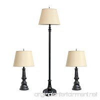 Elegant Designs LC1002-RBZ  Lamp Set  (2 Table Lamps  1 Floor Lamp)  Restoration Bronze - B00CM5RGRQ