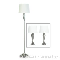 Gallery of Light Desk Lamp Set  Silver Contemporary Living Room Table Lamp Set Modern - Metal - B07FXX47TV