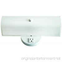 2 Bulb Bath Vanity Light Fixture Wall Mount with Plug-in Receptacle  White - B00MHZDZTE